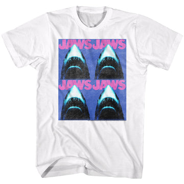 Jaws Mens S/S T-Shirt - Jaws4 - Solid White