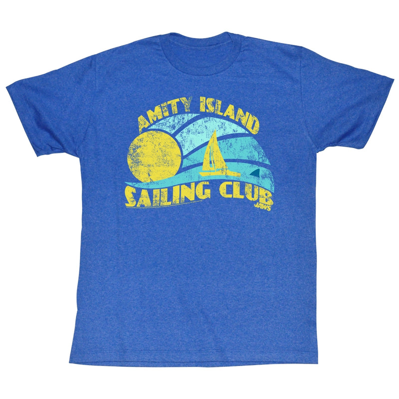 Jaws Mens S/S T-Shirt - Sail - Heather Royal Heather