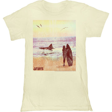 Jaws Girls Juniors S/S T-Shirt - Surfside - Solid Natural