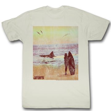 Jaws Mens S/S T-Shirt - Surfside - Solid Natural