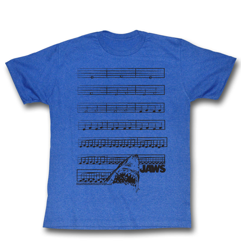 Jaws Mens S/S T-Shirt - Dun Nun - Heather Royal Heather