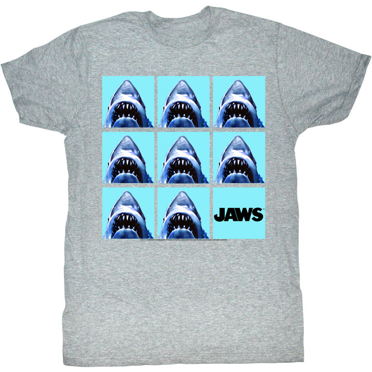 Jaws Mens S/S T-Shirt - Undefeatable - Heather Gray Heather