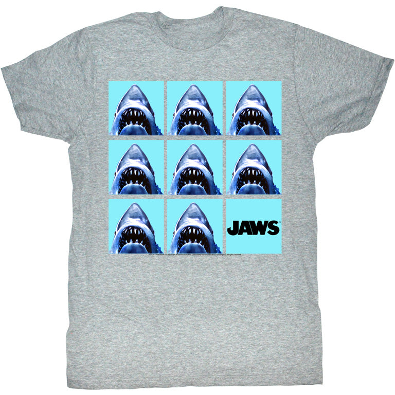 Jaws Mens S/S T-Shirt - Undefeatable - Heather Gray Heather - Inmyparentsbasement.com