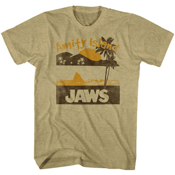 Jaws Mens S/S T-Shirt - Random - Solid Natural
