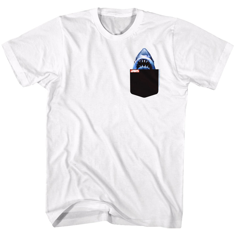 Jaws Mens S/S T-Shirt - Jp - Solid White