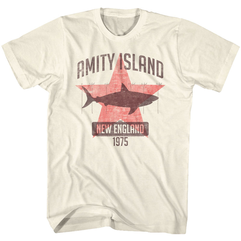 Jaws Mens S/S T-Shirt - Jawstar - Solid Natural