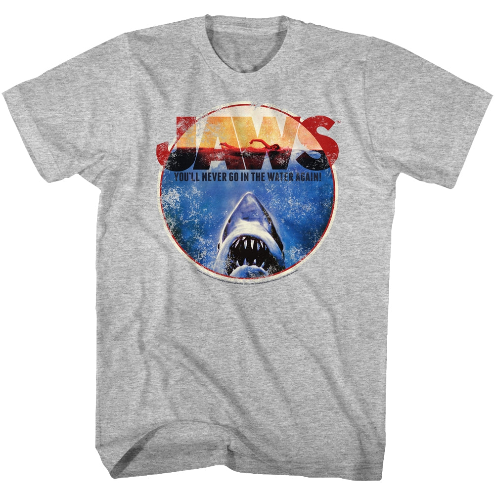 Jaws Mens S/S T-Shirt - Omg - Heather Gray Heather