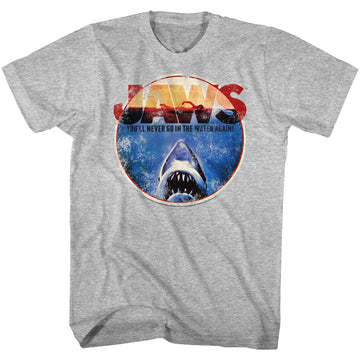 Jaws Mens S/S T-Shirt - Omg - Heather Gray Heather