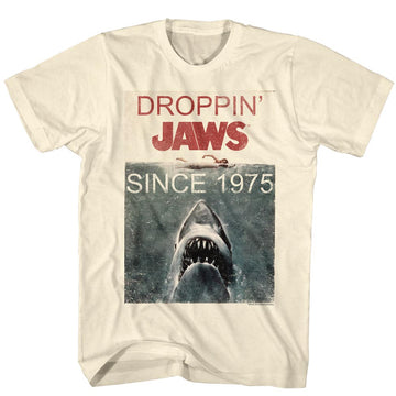 Jaws Mens S/S T-Shirt - Droppin - Solid Natural