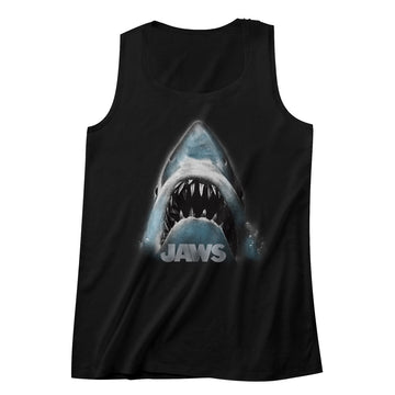 Jaws Mens  Tank - Jaws Head Logo - Solid Black