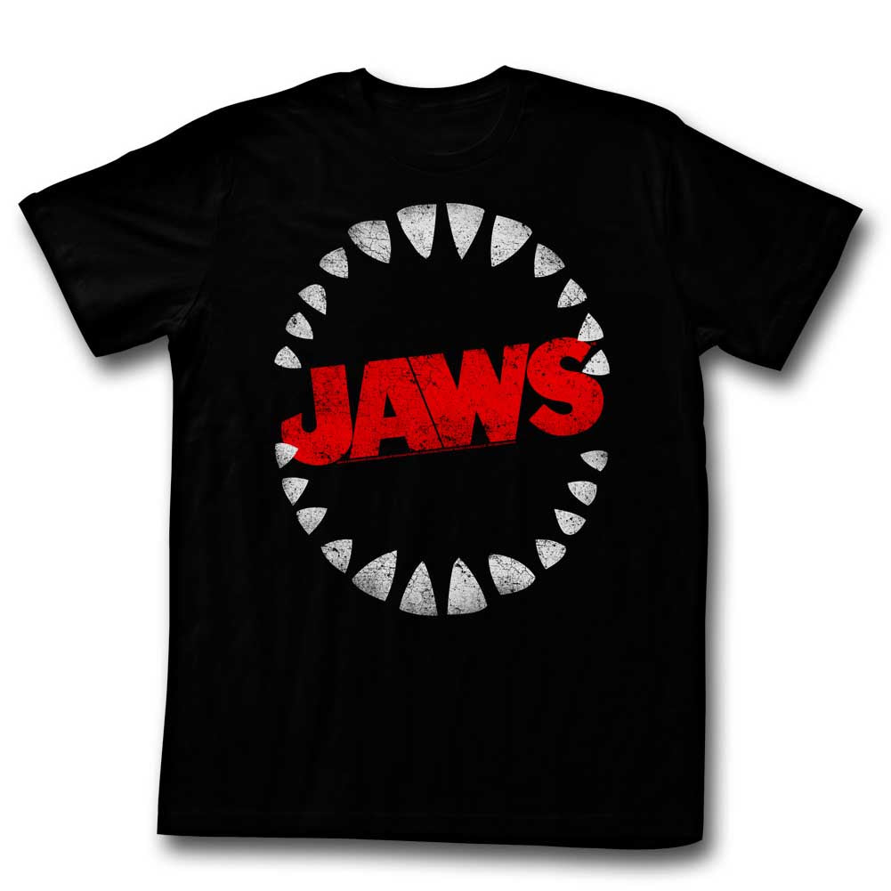 Jaws Mens S/S T-Shirt - Teeth - Solid Black