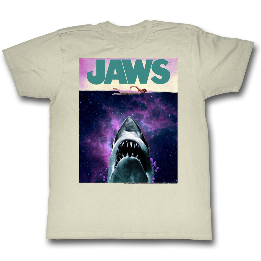Jaws Mens S/S T-Shirt - Adventures - Solid Natural