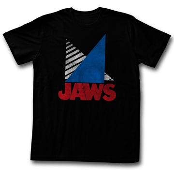 Jaws Mens S/S T-Shirt - Tri - Solid Black