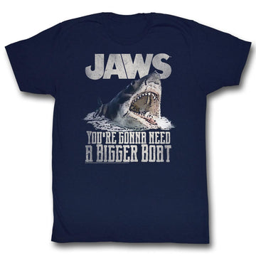 Jaws Mens S/S T-Shirt - Real Big - Solid Navy