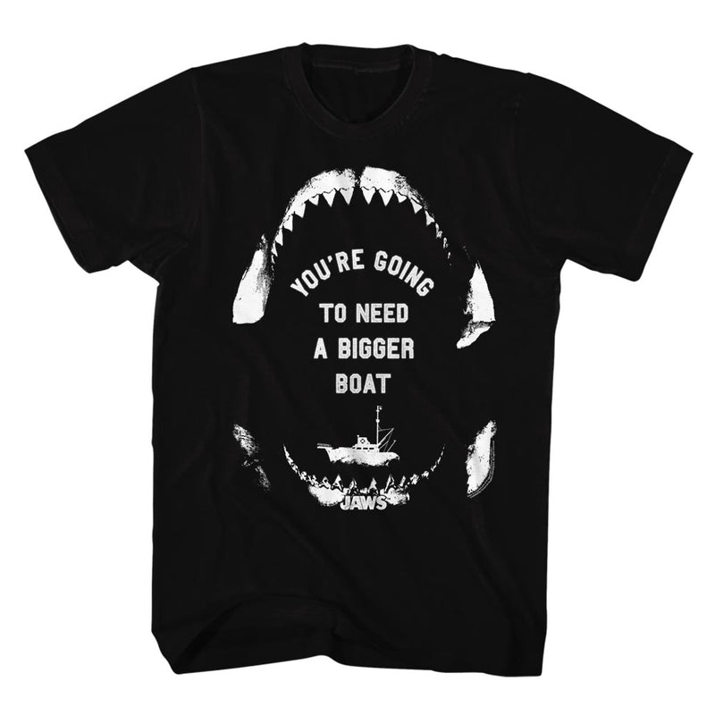 Jaws Mens S/S T-Shirt - Sailing Wisdom - Solid Black