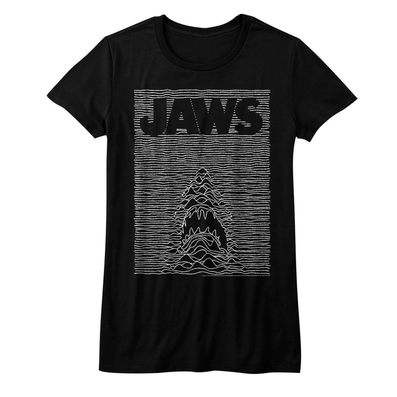 Jaws Girls Juniors S/S T-Shirt - Jawdivision - Solid Black