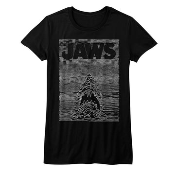 Jaws Girls Juniors S/S T-Shirt - Jawdivision - Solid Black
