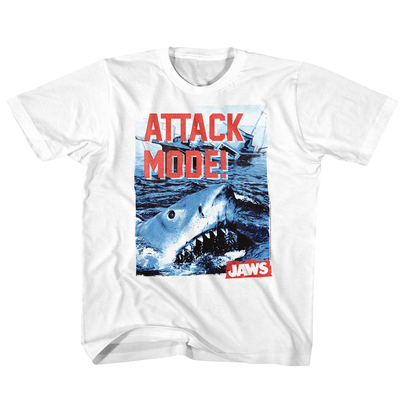 Jaws Toddler S/S T-Shirt - Attack Mode - Solid White