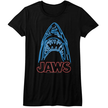Jaws Girls Juniors S/S T-Shirt - Neon - Solid Black