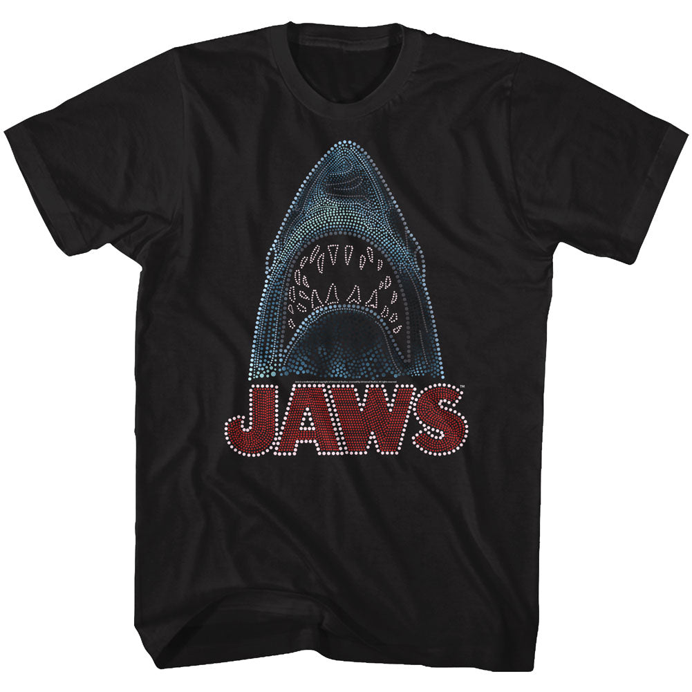 Jaws Mens S/S T-Shirt - Be-Dazzled - Solid Black