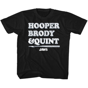 Jaws Youth S/S T-Shirt - Orca Crew - Solid Black