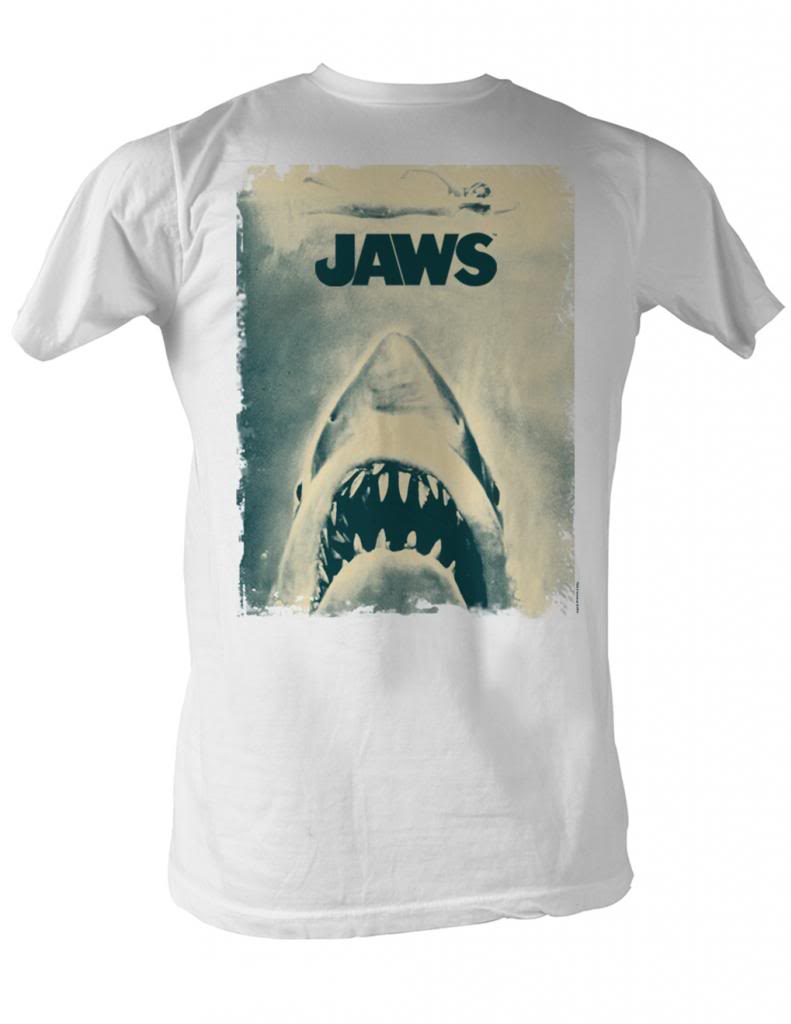 Jaws Mens S/S T-Shirt - Another Jaw Poster - Solid White