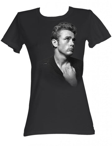 James Dean Girls Juniors S/S T-Shirt - Pretty Boy - Solid Black