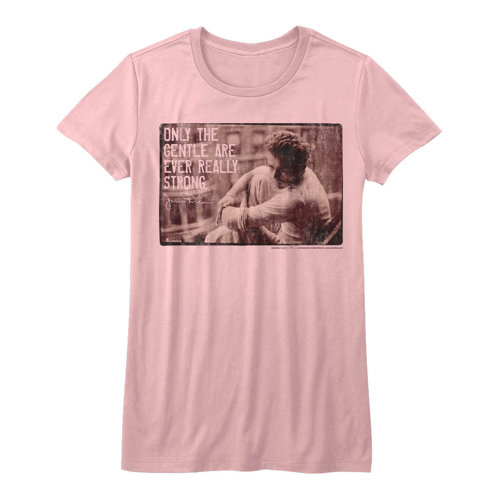James Dean Girls Juniors S/S T-Shirt - Strong - Solid Light Pink