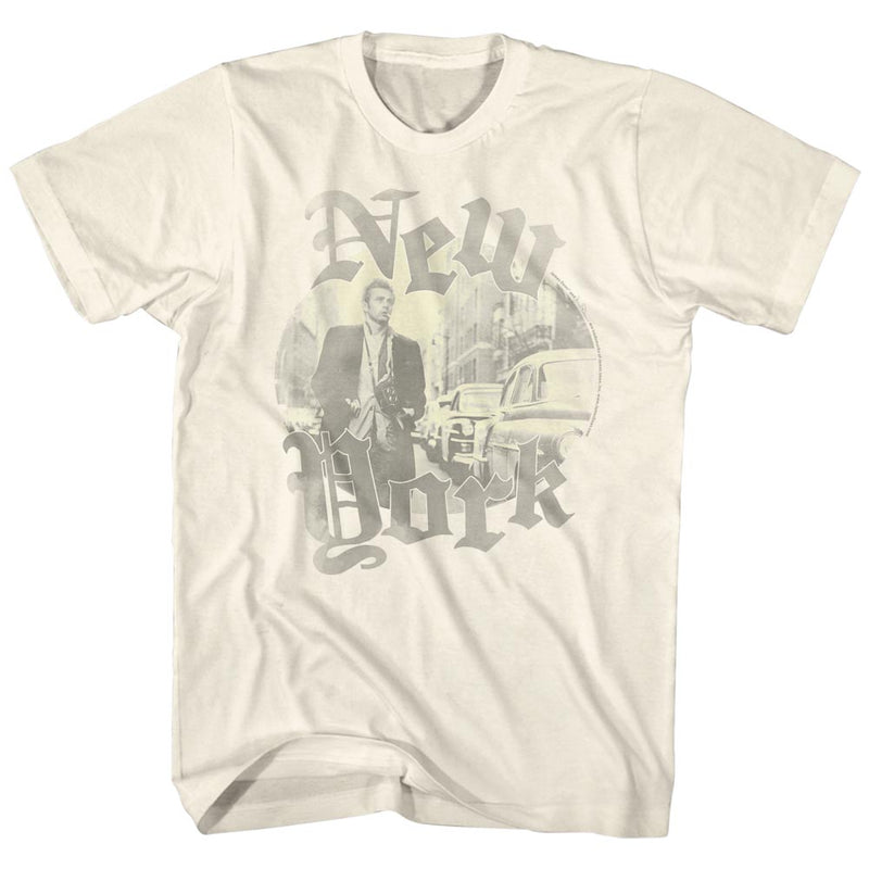 James Dean Mens S/S T-Shirt - Faded - Solid Natural