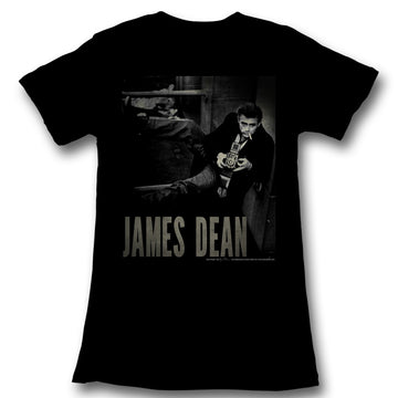 James Dean Girls Juniors S/S T-Shirt - Camera - Solid Black