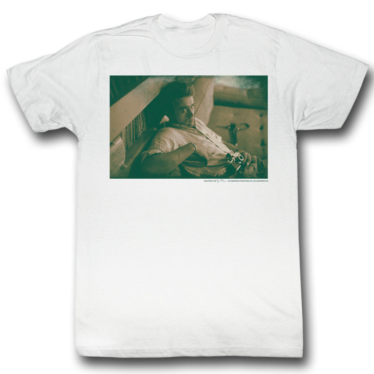 James Dean Mens S/S T-Shirt - Hi - Solid White