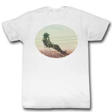 James Dean Mens S/S T-Shirt - Waiting - Solid White
