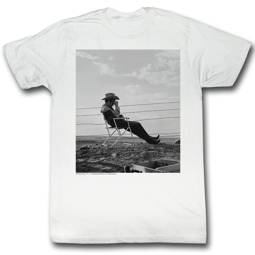 James Dean Mens S/S T-Shirt - Out There - Solid White