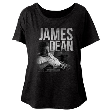 James Dean Ladies S/S Dolman - Bfd - Heather Vintage Black