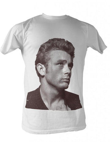 James Dean Mens S/S T-Shirt - Gold Rebel - Solid White