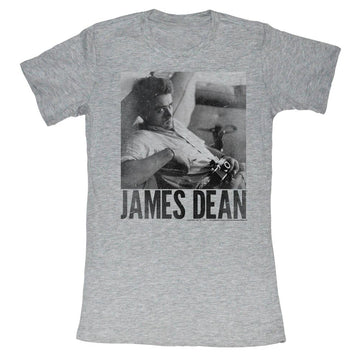 James Dean Girls Juniors S/S T-Shirt - Simple - Heather Gray Heather
