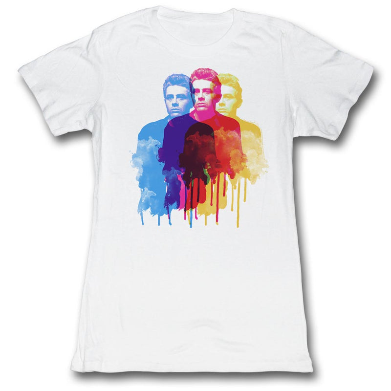 James Dean Girls Juniors S/S T-Shirt - Color Ghost - Solid White