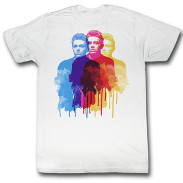 James Dean Mens S/S T-Shirt - Color Ghost - Solid White