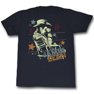 James Dean Mens S/S T-Shirt - Cowboy - Solid Black