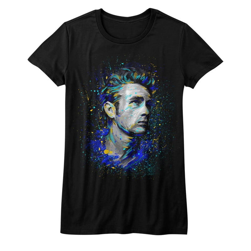 James Dean Girls Juniors S/S T-Shirt - Fishy - Solid Black