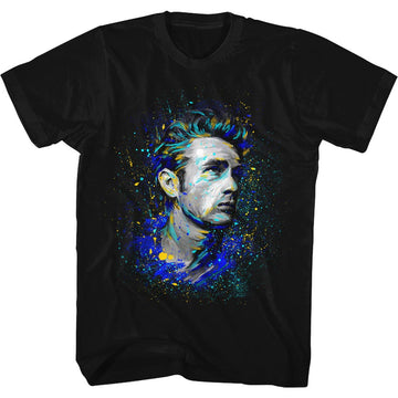 James Dean Mens S/S T-Shirt - Fishy - Solid Black