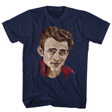 James Dean Mens S/S T-Shirt - Polygon James - Solid Navy