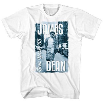 James Dean Mens S/S T-Shirt - James Dean '55 - Solid White