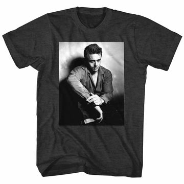 James Dean Mens S/S T-Shirt - Broody - Heather Black Heather