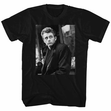 James Dean Mens S/S T-Shirt - Slouch - Solid Black