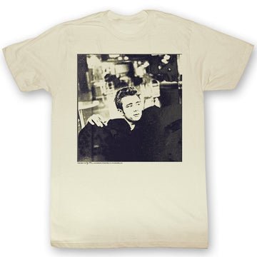 James Dean Mens S/S T-Shirt - Kicked Back - Solid Natural