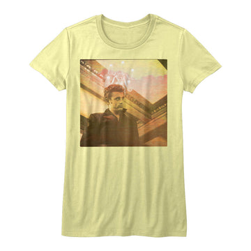 James Dean Girls Juniors S/S T-Shirt - Kicked Back - Solid Bright Yellow