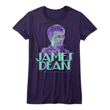 James Dean Girls Juniors S/S T-Shirt - Bro - Solid Purple
