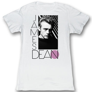 James Dean Girls Juniors S/S T-Shirt - Old Skool - Solid White