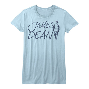 James Dean Girls Juniors S/S T-Shirt - J Dizzle - Solid Light Blue